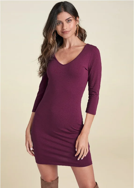 Only a Few Left – Order Now!Long And Lean Mini Dress - Wine